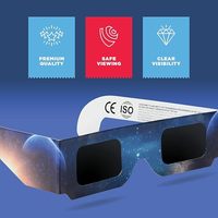 Verres à éclipse solaire approuvés par l'AAS Certifiés CE et ISO Nuances sûres pour la visualisation directe du soleil