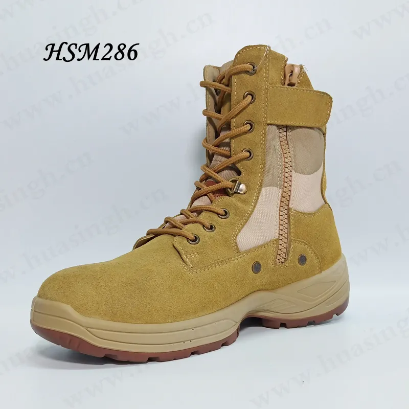 YWQ,6 inch air hole design outdoor training combat boots abrasion resistant PU cold banding sole tactical boots HSM286