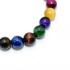 Pulsera <span class=keywords><strong>de</strong></span> Ojo <span class=keywords><strong>de</strong></span> Tigre Natural <span class=keywords><strong>de</strong></span> Alta Calidad <span class=keywords><strong>de</strong></span> 6/8/10 mm, Siete Colores Mezclados, Seguro Comercial 2026 - Product Image 3