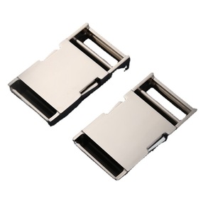 Hebilla de cinturón metálica ajustable, de aleación de zinc plateada, deslizante y duradera para cinturones - Product Image 4