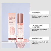Brume Apaisante au Collagène Hydratation Intense Rose Éclat Rosé Hydratant Visage Élastifiant Acide Hyaluronique 100ml Tous Types de Peau