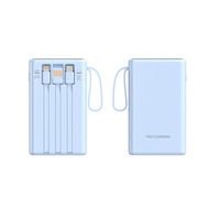 Batterie externe portable 10000 mAh en promotion avec charge ultra-rapide 22,5 W, 3 câbles intégrés, design léger et fin