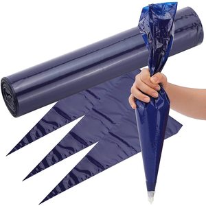 ถุงบีบครีมแบบม้วนสีน้ำเงินเข้ม LDPE แบบใช้แล้วทิ้ง ถุงบีบเค้ก ถุงบีบเนย อุปกรณ์ทำขนม - Product Image 1