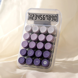Produit tendance : calculatrice électronique transparente avec boutons dégradés, style mignon, idéale pour l'école et la comptabilité - Product Image 2