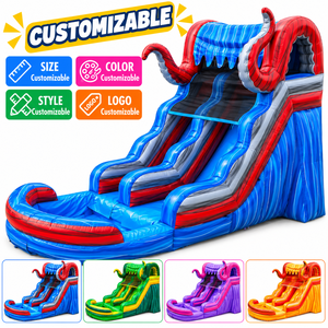 Ceyu Toboggan <span class=keywords><strong>Aquatique</strong></span> Gonflable Géant pour <span class=keywords><strong>Parc</strong></span> <span class=keywords><strong>Aquatique</strong></span>, Location pour Fêtes Piscine, Journée Amusante Scolaire, <span class=keywords><strong>Village</strong></span> de <span class=keywords><strong>Vacances</strong></span>, Direct Usine - Product Image 2