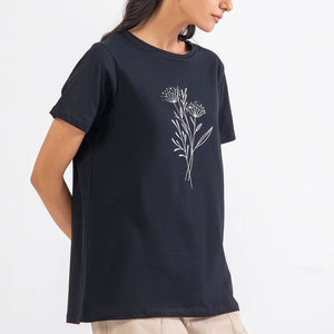 Camisetas Gráficas Extra Grandes de Color Personalizado para Mujer, Camiseta de Cuello Redondo, Manga Corta, Casual, 100% Algodón, Corte Regular - Product Image 4