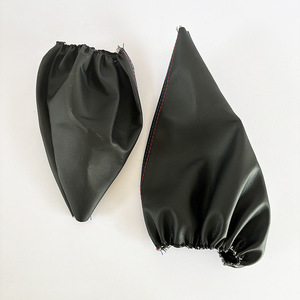 Funda de cuero para palanca de cambios BMW con costuras rojas, accesorio de protección para la palanca de cambios del coche. - Product Image 2