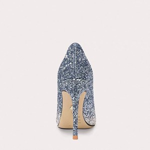 Scarpe da Sposa Eleganti con <span class=keywords><strong>Tacco</strong></span> a Spillo 12cm, Paillettes Rosa Sfumate Argento, Punta Affusolata, Taglia Grande 46 - Product Image 2
