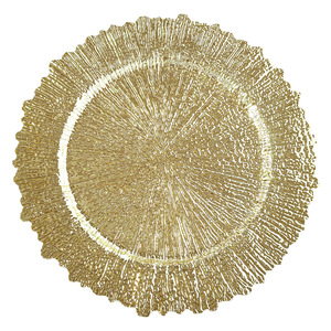 13 inch bán buôn Vàng rạn <span class=keywords><strong>Sunburst</strong></span> nhựa đám cưới máy chủ sạc tấm - Product Image 1