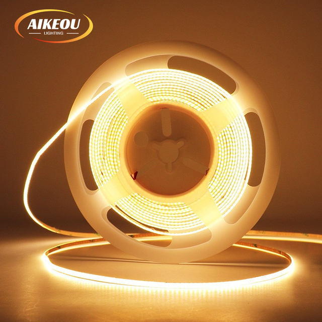 Hot Sale Copper COB LED Strip 400 LED/meter 3000 4500K 6500K Monochrome 12v 24v Flexible High CRI 90 WiFi App Control Light