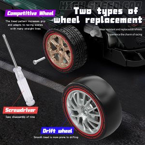 Auto <span class=keywords><strong>RC</strong></span> <span class=keywords><strong>Drift</strong></span> Dwi Dowellin Scala 1/16 - Telecomando a 4 Canali, Doppie Gomme, Luci LED, 50 Minuti di Autonomia, 25+ KM/H, Pronta all'Uso per Drifting - Product Image 4