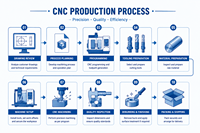 Pièces usinées CNC sur mesure en acier inoxydable et aluminium, fraisage et tournage de précision pour services d'usinage - Composants mécaniques OEM