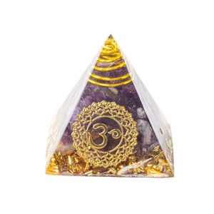 Commercio all'ingrosso Feng Shui animale croce 7 Chakra cristallo naturale ghiaia 3cm piramide intagliata a mano incisione eco-friendly Home Office - Product Image 5