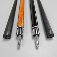 Tongkat Biliar Serat Karbon 58 Inci 12.5mm Ujung Kulit Babi Multi-layer 1/2 Split 3/8x8 Sambungan Baja Tahan Karat Pembungkus Kulit 147cm