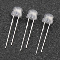 Diodes LED 5 mm, phares à tête de paille, transparents, lumineux, à intensité variable, 5000 K, lumière du jour, garantie 3 ans, composants électroniques