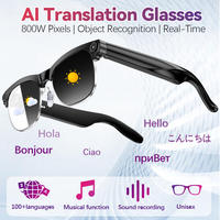 Lunettes Intelligentes 41g Légères, Audio Ouvert, Double Haut-parleur, 7H d'Autonomie Musicale, Appels Sans Fil, Assistant Vocal IA pour le Voyage