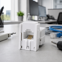 Connecteur modulaire RJ11 RJ14 8P8C à 8 broches pour câble téléphonique
