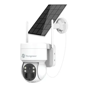 Caméra solaire 4MP Icsee Wifi basse puissance Caméra de surveillance PTZ CCTV 360 degrés de sécurité alimentée sans fil