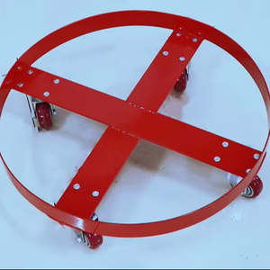 Chariot à tambour en acier inoxydable multi-usages robuste 4 roulettes pivotantes Plate-forme à 4 côtés Chariot à godet OEM personnalisable