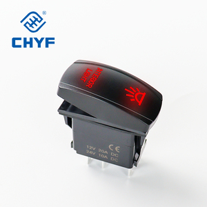 CHYF Rocker <strong>Switch</strong> LED SPST (<strong>ON</strong>)-OFF-(<strong>ON</strong>) 12V 20A / <strong>24V</strong> 10A 4 Pin IP67 Waterproof 37.2*21.2 mm Marine <strong>Switch</strong> - Product Image 5