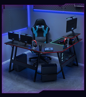 Meubles de bureau Yz, bureaux d'ordinateur en métal sur mesure, table de jeu PC, table de café pour joueurs, noir, garantie de 3 ans