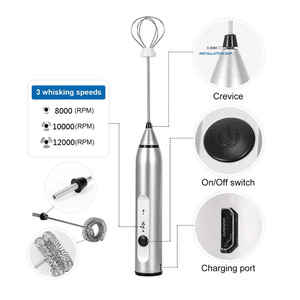 Montalatte Portatile, Frullino Automatico per Schiuma, Mixer per Bevande, Sbattitore per Uova, Frullino per Caffè <span class=keywords><strong>e</strong></span> <span class=keywords><strong>Latte</strong></span>, Mini Mixer per Caffè <span class=keywords><strong>e</strong></span> <span class=keywords><strong>Latte</strong></span> - Product Image 3