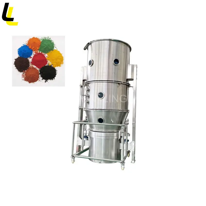 FL high quality food chemical cocoa coffee instant granules powder fluid granulator dryer machine