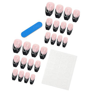 <span class=keywords><strong>Uñas</strong></span> Postizas de Moda con Diseño de Llama de <span class=keywords><strong>Fuego</strong></span>, Brillantes, de Fábrica, Tendencia Top 2026 - Product Image 2