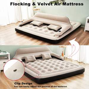<strong>Self</strong> <strong>Inflating</strong> Air Mattresses with Headboard Pillows Inflatable Camping Air Mattress <strong>Airbed</strong> with Built-in Electric Pump - Product Image 5