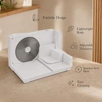 Trancheuse alimentaire pliable 100W, lame électrique en acier inoxydable pour viande, fromage, pain, cuisine domestique, usine OEM ODM