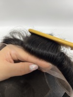 Vente en gros de toupets personnalisés pour hommes, OEM, dentelle suisse, 100% cheveux humains Remy, fabrication sur mesure, MOQ 1