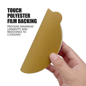 <span class=keywords><strong>Disques</strong></span> abrasifs en oxyde d'aluminium jaune avec languettes, faciles à décoller, tampons abrasifs stéarés de qualité supérieure pour le travail du bois, vente en gros industrielle - Product Image 4
