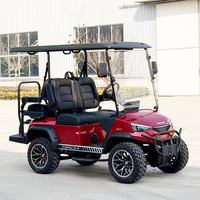 Voiturette de golf électrique professionnelle DC-H-F2+2, 4 places, surélevée, personnalisée, fabriquée en Chine, pour la chasse