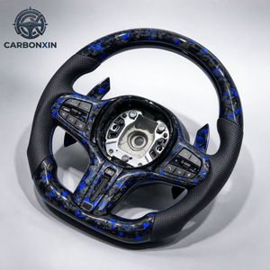 Volant en fibre de carbone forgé LED pour BMW E46 M3 X5 E53 E63 X1 F48 E84 E61 E34 E60 M5 E43 328i E90 F30 - Product Image 4