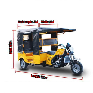 Tricycle à 3 roues, taxi, Bajaj, moto à essence pour adultes avec cabine - Product Image 4