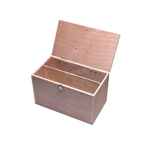 HF-232094 Wooden <b>Storage</b> <b>Box</b> With Metal Latch <b>Lockable</b> Rectangle Plywood Household Use - Product Image 2