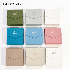 Hộp đựng trang sức giấy thiết kế độc đáo tùy chỉnh Boyang, dành cho vòng cổ, bông tai, nhẫn - Product Image 6