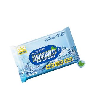 Lingettes rafraîchissantes Haiss Hynolux, 10 lingettes/paquet, stériles, portables, en coton doux, adaptées à une utilisation à sec et humide - Product Image 1