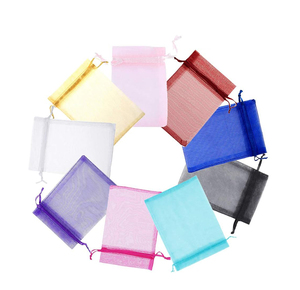 Sacs de rangement en organza personnalisés avec logo pour cadeaux de mariage et bijoux, vente en gros - Product Image 4