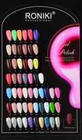 RONIKI Kit de Vernis à Ongles Semi-Permanent Couleur Gel UV 60 Pièces – Base, Top Coat et Émail pour Salon de Manucure