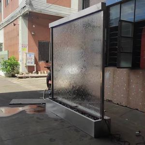 Cortina de lluvia de acero inoxidable, fuente de agua para exteriores con luz LED, cascada para interiores y exteriores - Product Image 5