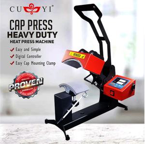 Máquina de sublimación de impresión de transferencia de espinilleras semiautomática eléctrica de alta calidad CUYI nueva condición prensa de calor para impresión de sombrero - Product Image 2