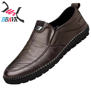 Chaussures habillées décontractées pour hommes les plus vendues en cuir PU respirant avec semelle intérieure en caoutchouc – Prix de gros - Product Image 1