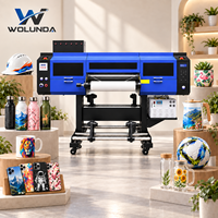 Imprimante UV Wolunda 600 mm, imprimante UV DTF pour transferts d'autocollants sur tasses, bouteilles, verre, coques de téléphone