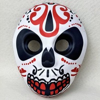 Masque facial en EVA à impression numérique Crâne pour le Festival des Morts du Mexique, idéal pour le cosplay et la décoration de carnaval