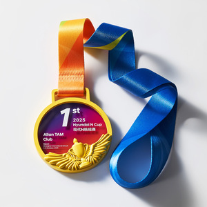 Nueva Medalla de Oro de Cristal Artificial y Metal, Hecha a Medida, para Deportes, Baile, Canto, Competición, Campeón, con Caja de Regalo Grabada - Product Image 6