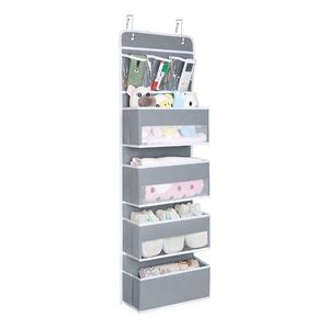 Organisateur à suspendre au-dessus de la porte avec grandes poches, étagères de rangement suspendues, organisateur pliable pour chambre d'enfant et bébé - Product Image 3