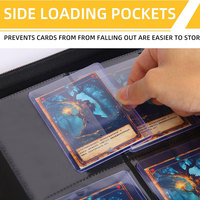 Album de rangement pour cartes à collectionner à 4 pochettes, compatible avec PKM TCG, capacité de 128 cartes rigides de 3"x4"