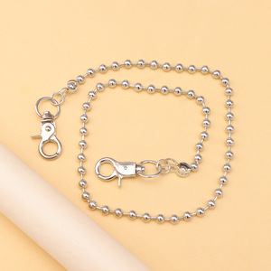 โซ่คาดเอวไข่มุกเทียมทรงกลมสำหรับผู้หญิง สไตล์ฮิปฮอป เครื่องประดับแฟชั่นสำหรับใส่ทุกวัน โซ่โลหะเดี่ยวสำหรับกางเกงยีนส์ - Product Image 4