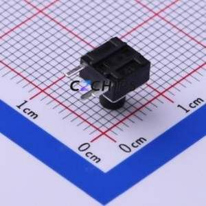 TC-1102DE-C-G Tactile Switch Bent Lead Through Hole-3P,6x6mm Switch Single Pole Single Throw Round Button 2.6N Right Angle - Product Image 2